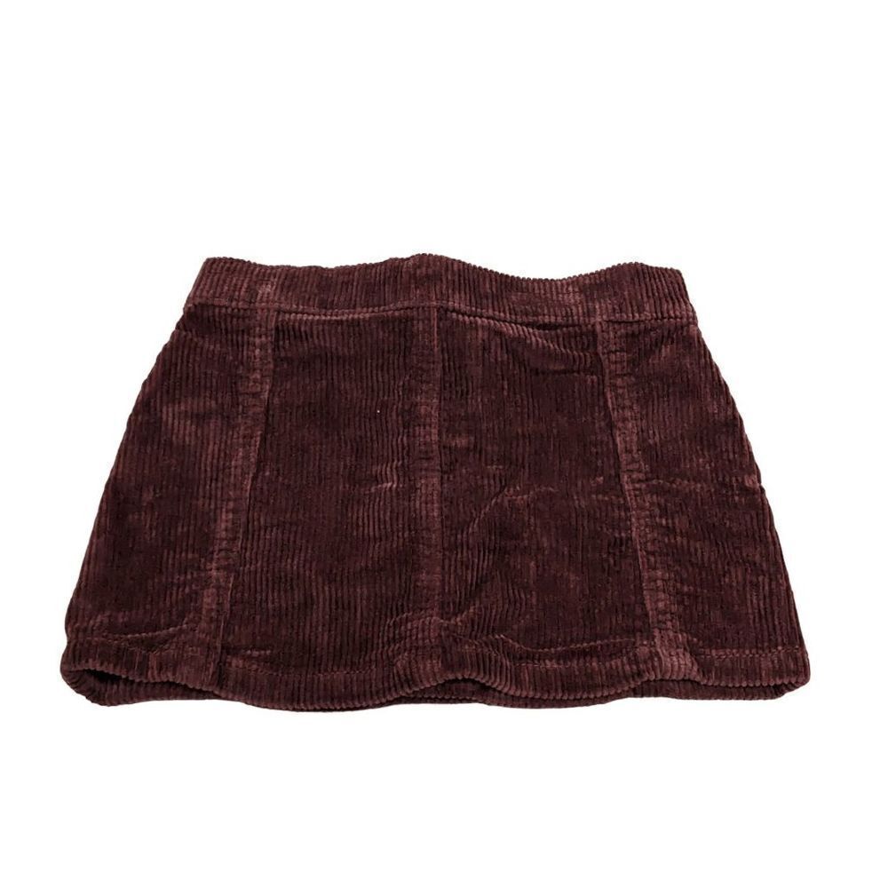 There Abouts Girls Size 3T Cinnamon Red Skirt Corduroy Button Back Toddler